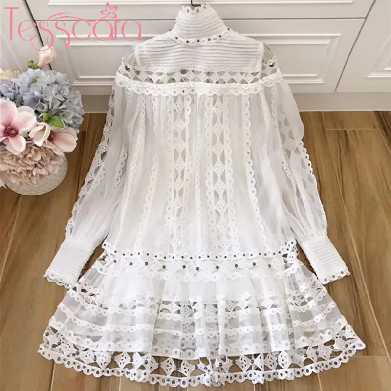 High-End Beads & Turtleneck Dress