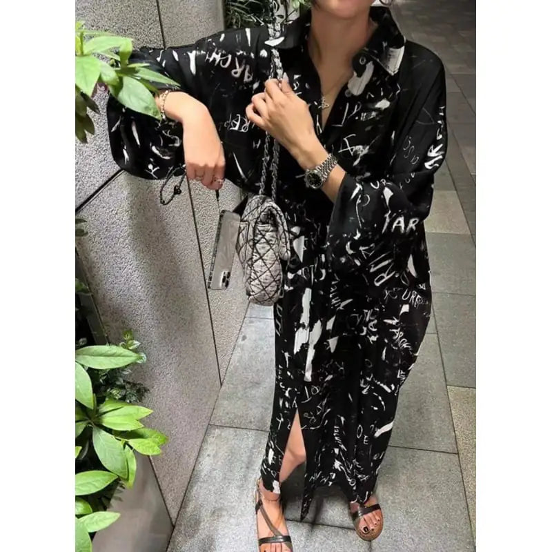 Japanese-Korean Inspired Print Dress