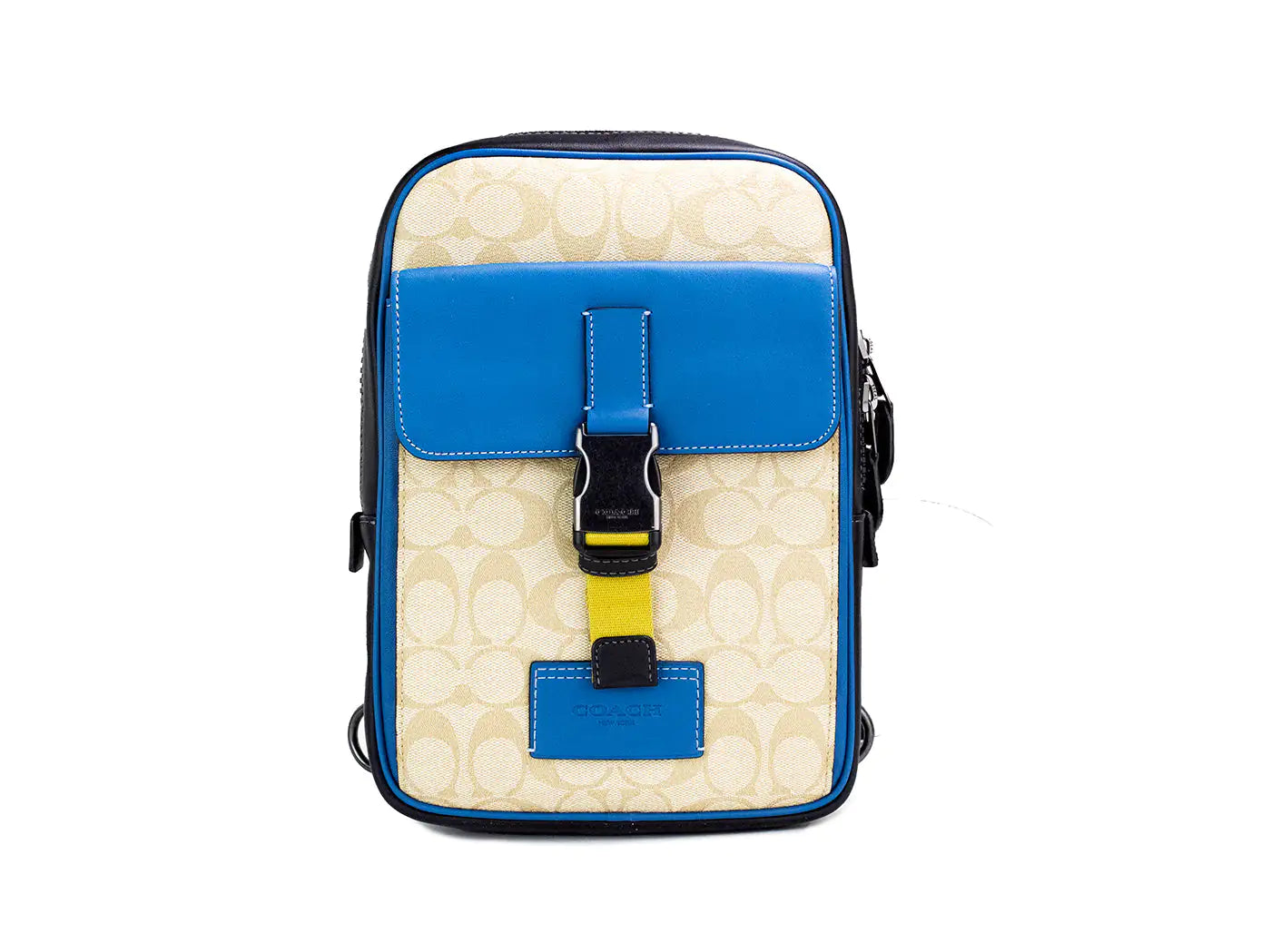 Coach Canvas-Leather Colorblock Track Bag