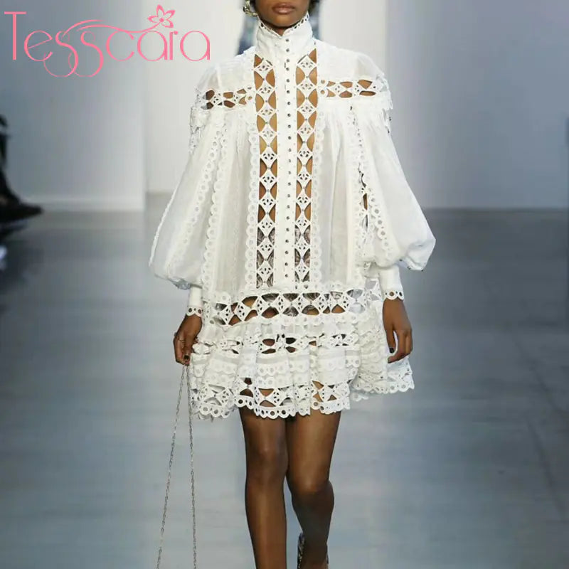 High-End Beads & Turtleneck Dress