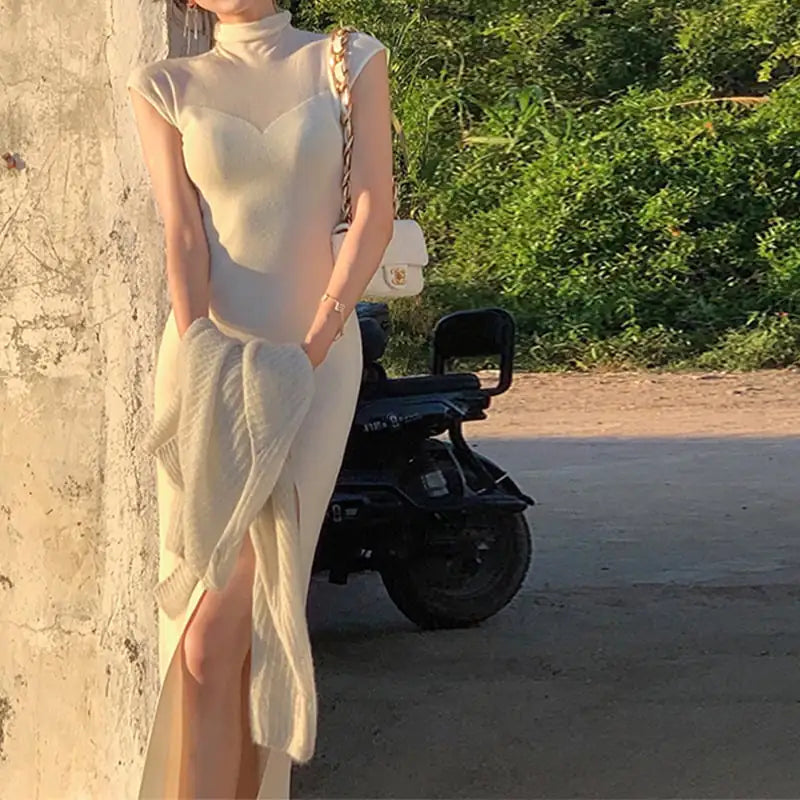 Women's Wool Turtleneck Fashion Dress