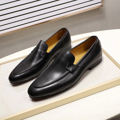 Formal Cowhide Leather Loafers