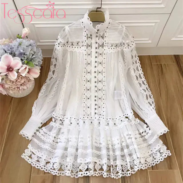 High-End Beads & Turtleneck Dress