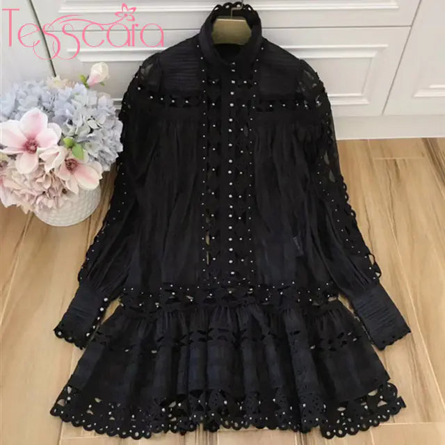 High-End Beads & Turtleneck Dress