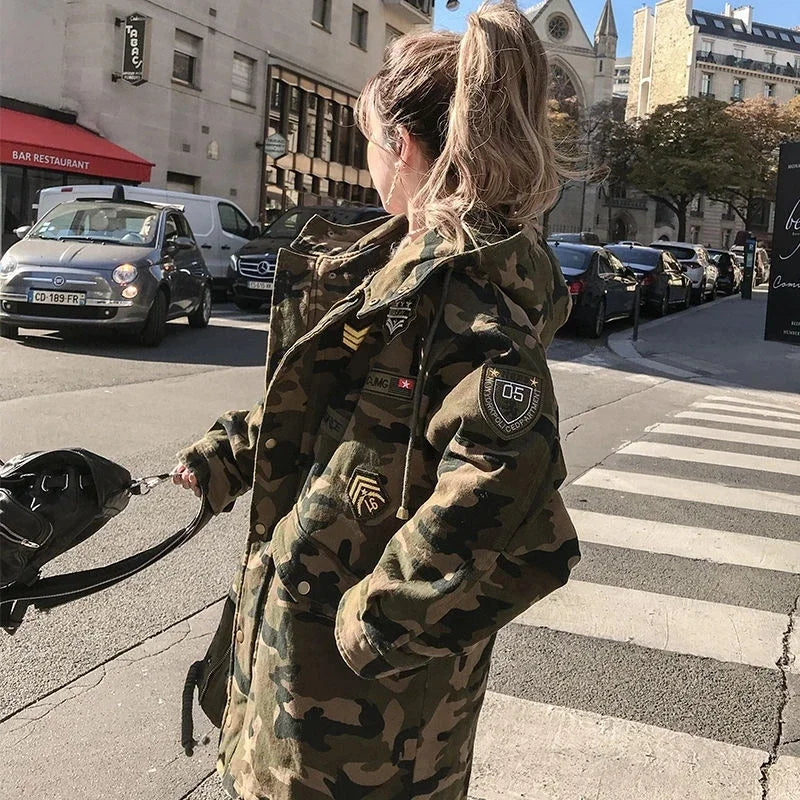 Winter Camo Cotton Parka for Camping