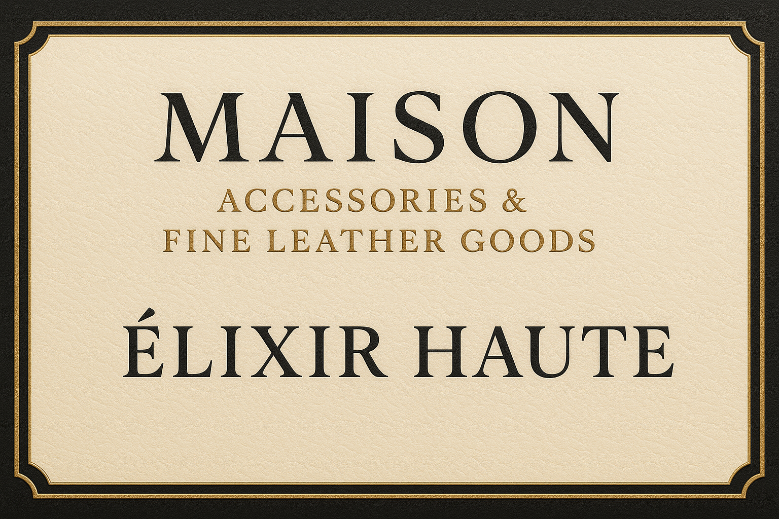 Maison Accessories & Fine Leather Goods - Élixir Haute™
