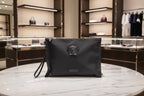 Versace Medusa Black Nylon Clutch Bag