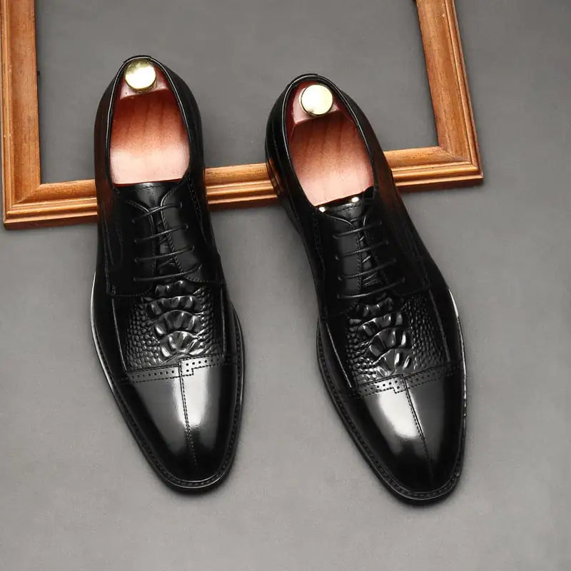 Classic British Cowhide Dress Shoes