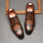 Classic British Cowhide Dress Shoes