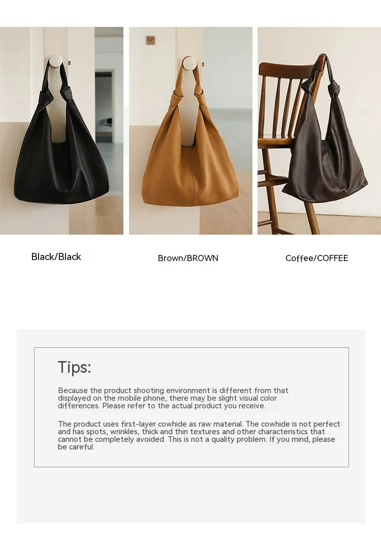 Elegant Leather Shoulder Tote
