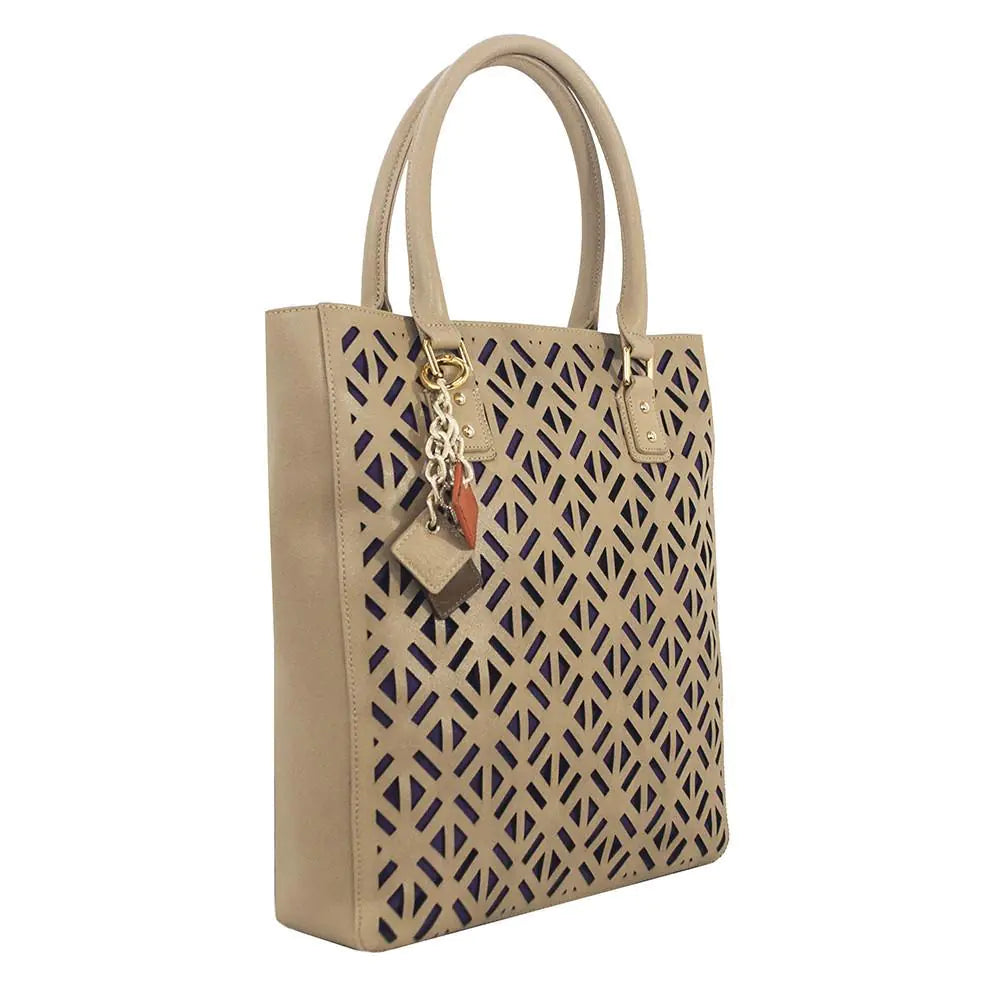 Tan Luxe Leather Executive Handbag