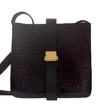 Classic Black Leather Messenger