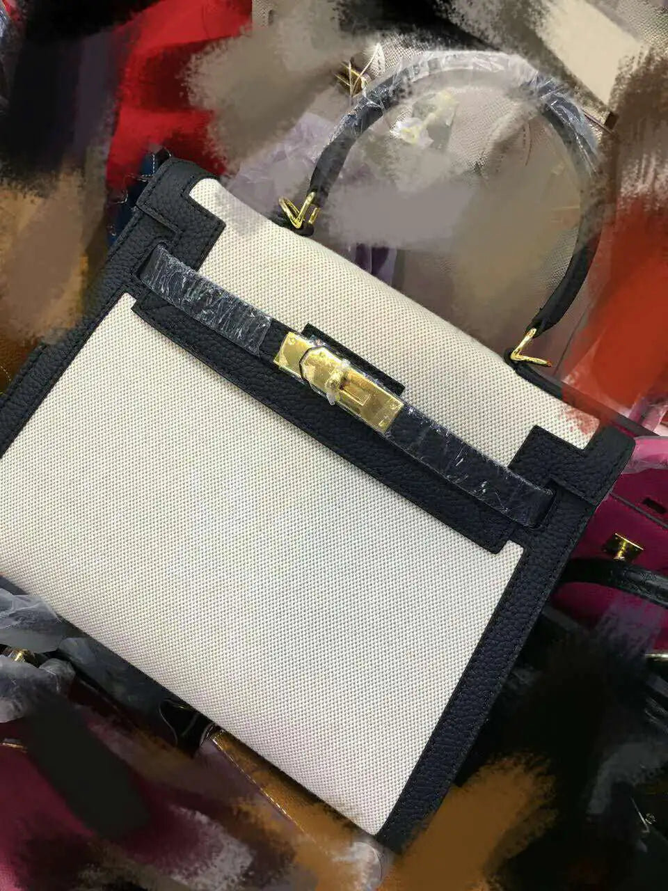 Elegant Genuine Leather Kelly Bag