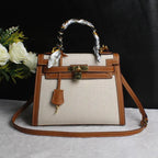 Elegant Genuine Leather Kelly Bag