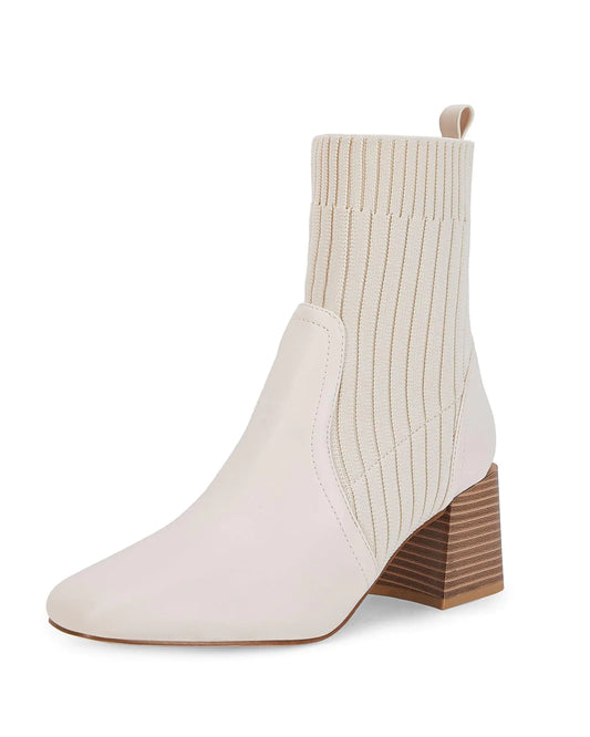 Coutgo Women's Square Toe Ankle Boots