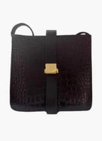 Classic Black Leather Messenger