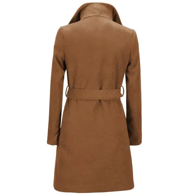 Chic Wool Blend Winter Coat for Women
