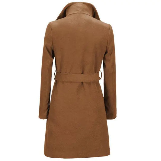 Chic Wool Blend Winter Coat for Women