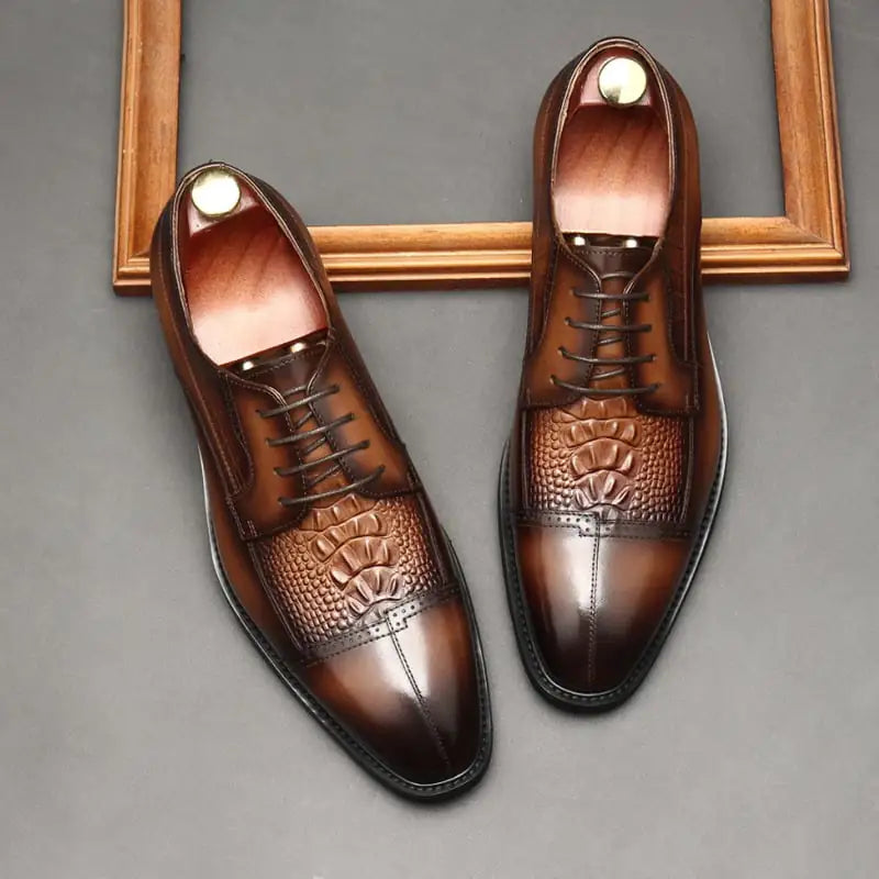 Classic British Cowhide Dress Shoes