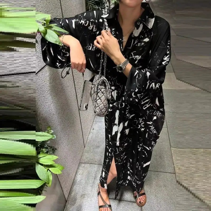 Japanese-Korean Inspired Print Dress