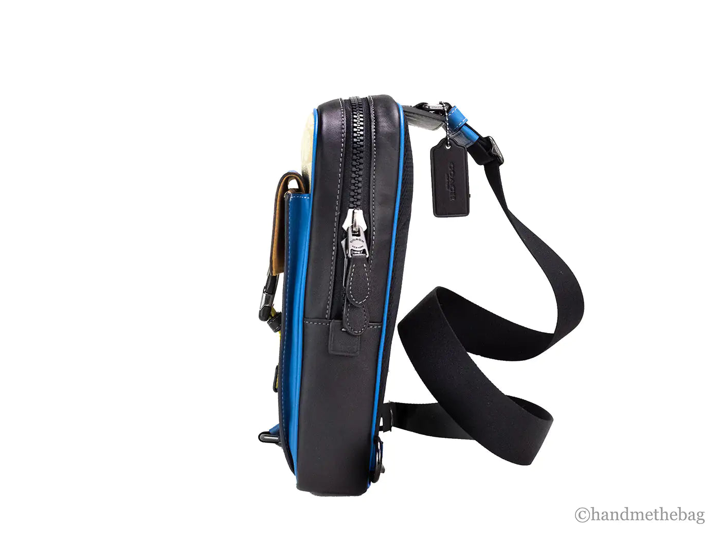 Coach Canvas-Leather Colorblock Track Bag