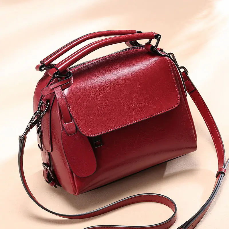 Fashionable Women's Leather Shoulder Bag and Crossbody Bag