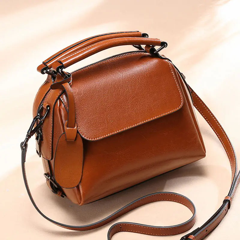 Fashionable Women's Leather Shoulder Bag and Crossbody Bag