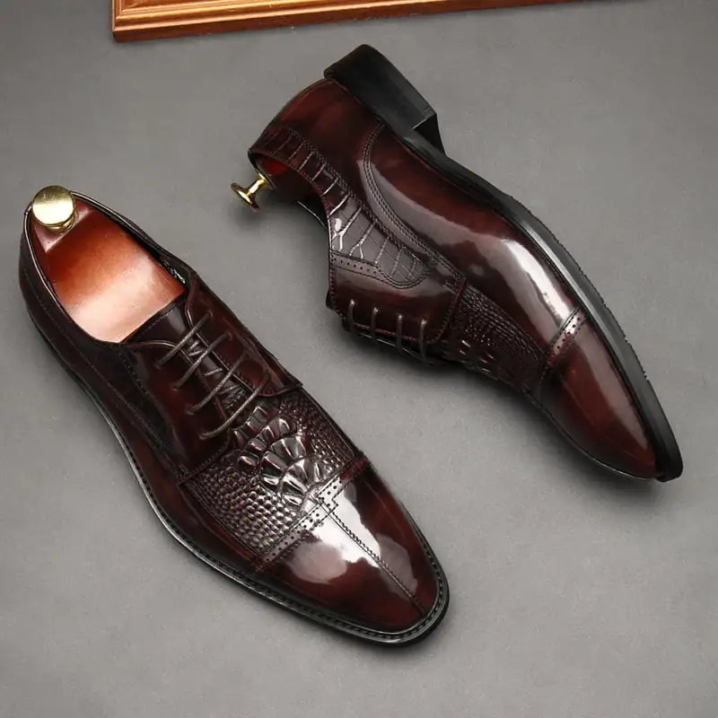 Classic British Cowhide Dress Shoes