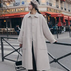 Elegant Thick Wool Windbreaker for Women