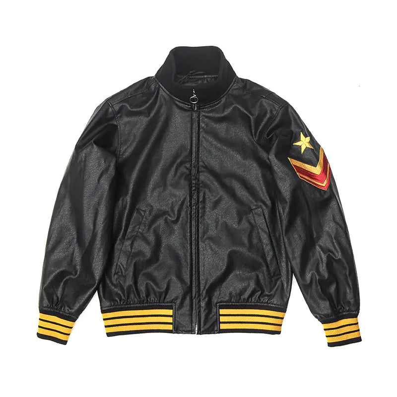 Men's Military Collar Baseball Jacket - Retro Style