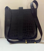 Classic Black Leather Messenger