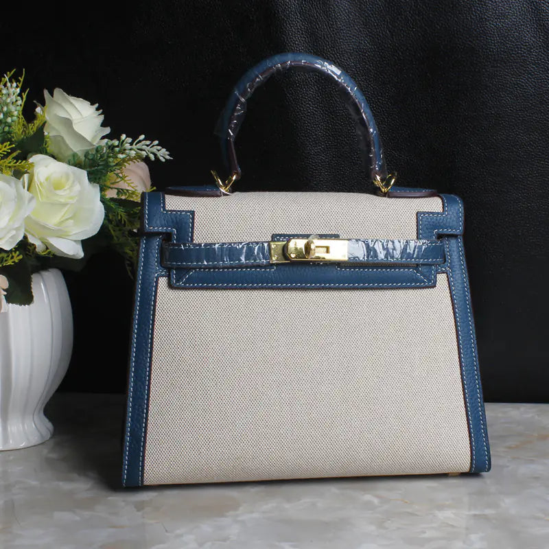 Elegant Genuine Leather Kelly Bag