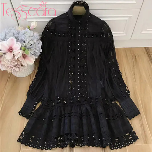 High-End Beads & Turtleneck Dress