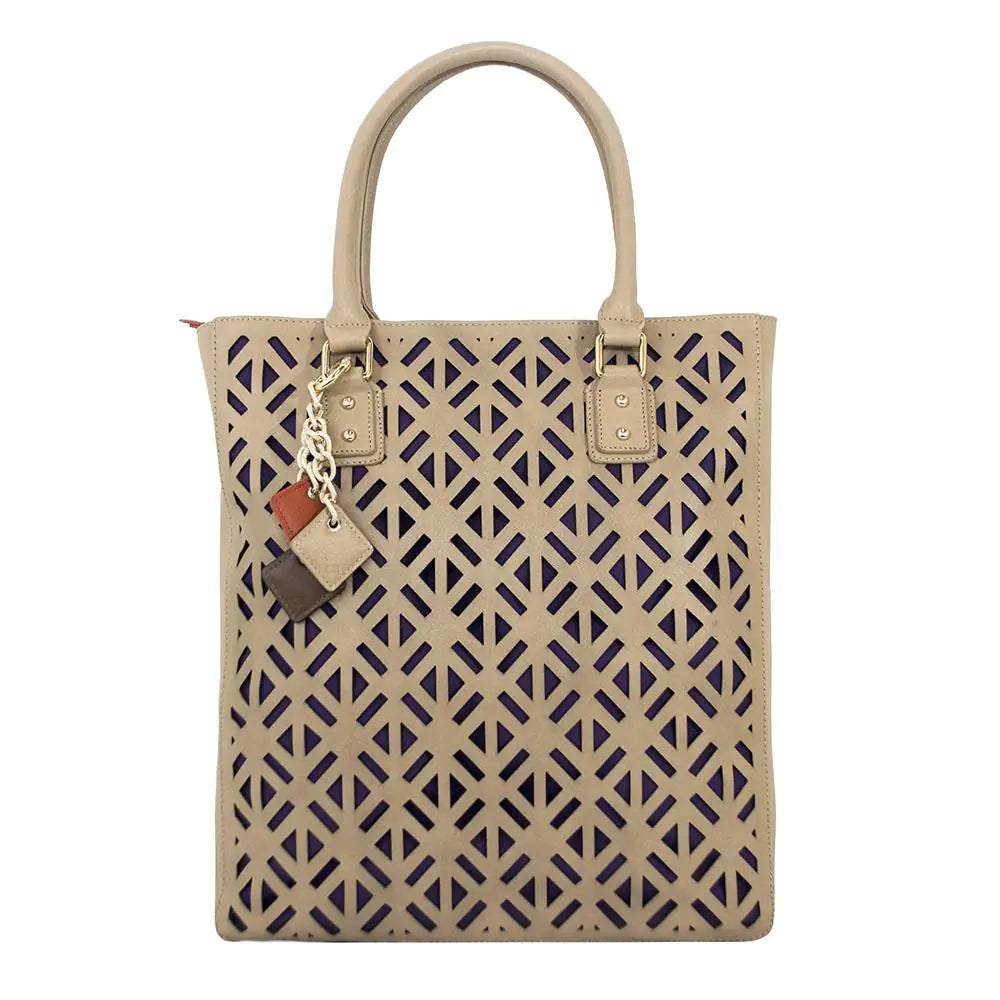 Tan Luxe Leather Executive Handbag