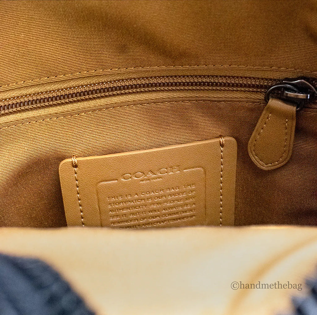 Coach Canvas-Leather Colorblock Track Bag