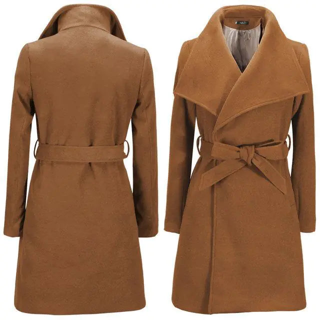Chic Wool Blend Winter Coat for Women
