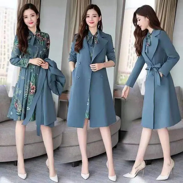 Chic Double Breasted Dress Blazer Set