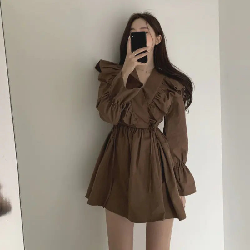 Chic Whimsical Princess Dress with Puff Sleeves