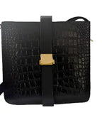 Classic Black Leather Messenger