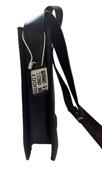 Classic Black Leather Messenger
