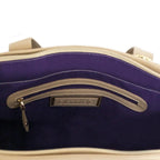 Tan Luxe Leather Executive Handbag