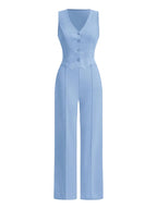 Executive Blue Vest and Pants Set