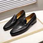Formal Cowhide Leather Loafers